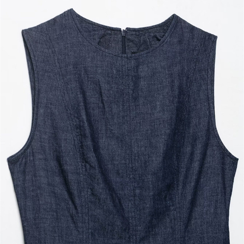New slim fit fashion retro den - Midi Dress 评论和价格