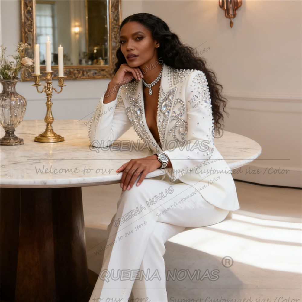 Customized Stones Beaded Suit  - Womens Blazer 评论和价格