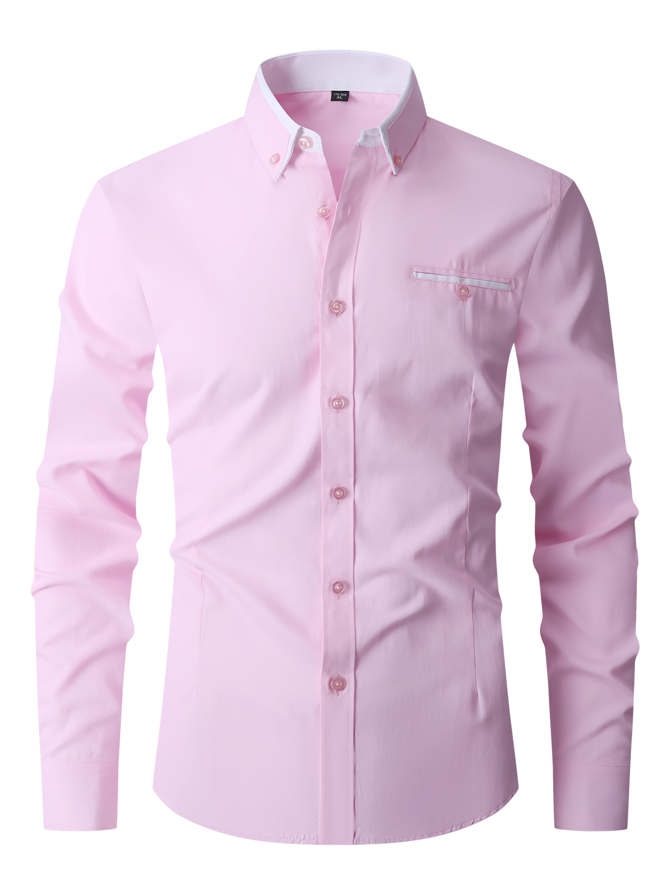 Men Formal Shirt Long Sleeve O - Formal Dress 评论和价格