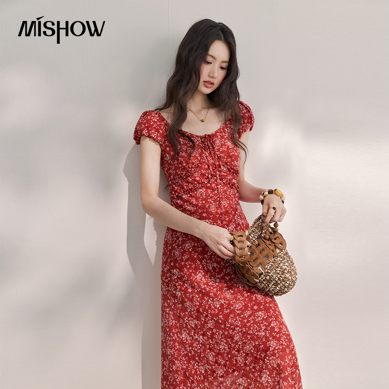 MISHOW Women's Vintage Red Flo - Women'S Red Formal Wear 评论和价格