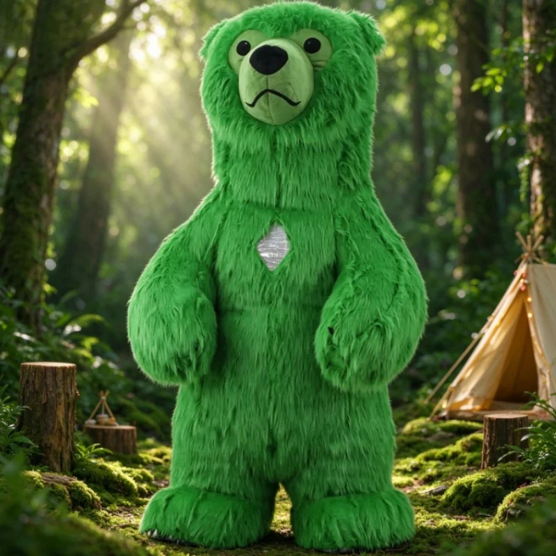 Furry Green Bear Inflatable Ma - Wedding Dress 评论和价格