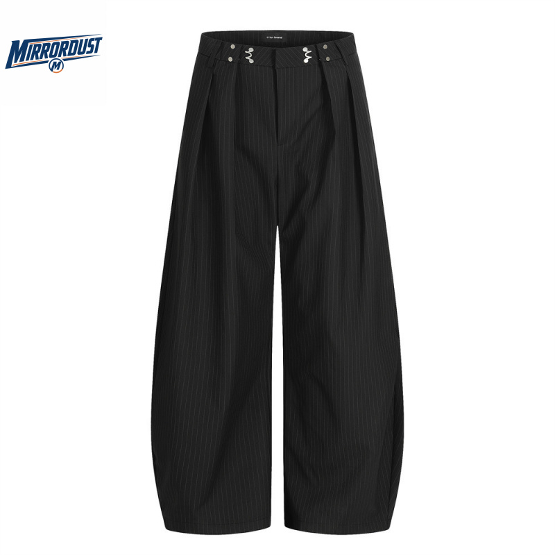 Men's Pinstripe Wide Leg Dress - Tailored Trouser Wide 评论和价格