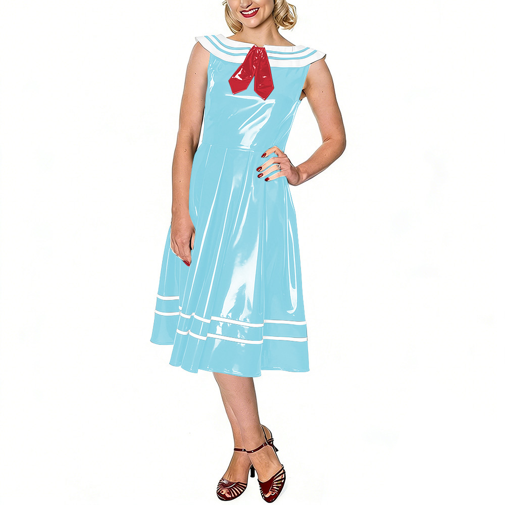 Vintage Sailor Dress for Women - Midi Dress 评论和价格