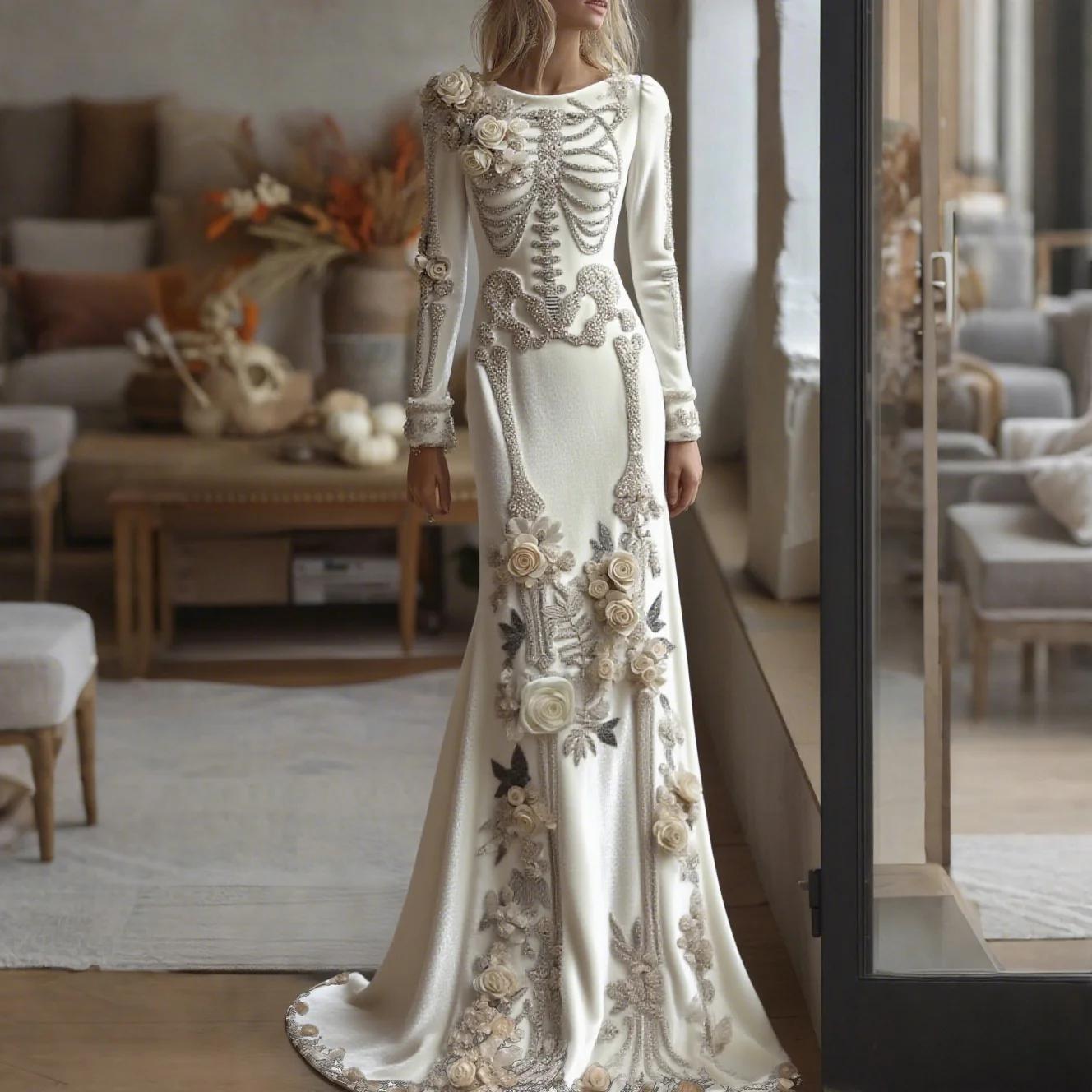 2026 New Women Skeleton Floral - Evening Gown 评论和价格
